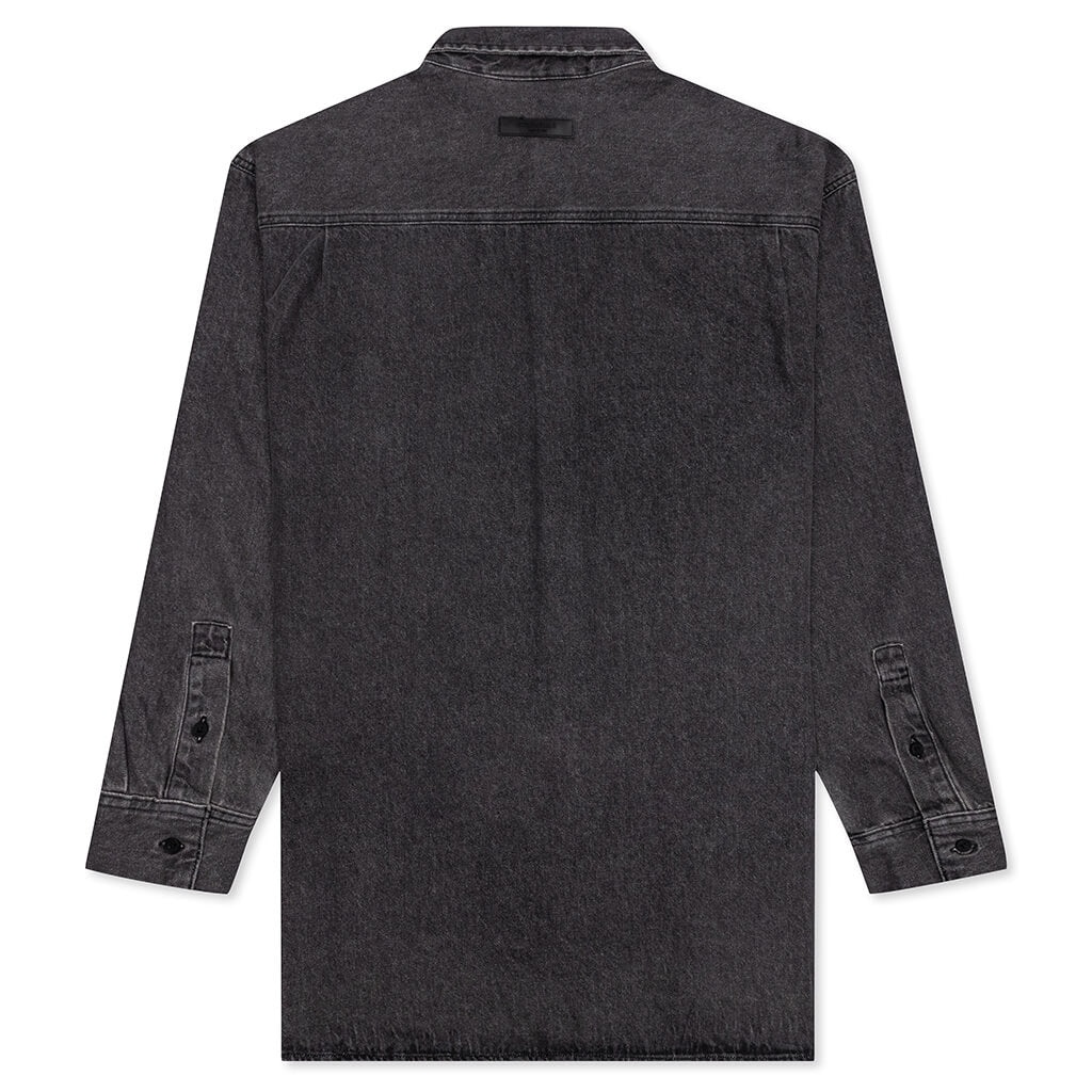 FEAR OF GOD ESSENTIALS DENIM L/S SHIRT - BLACK - 2