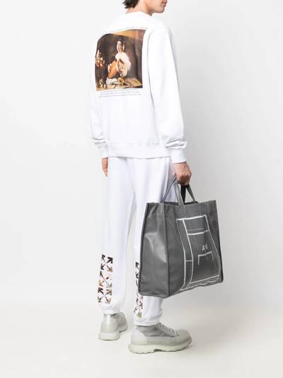 Off-White Caravaggio-print cotton sweatshirt outlook