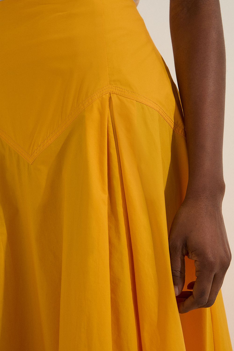 Cotton Woven Prom Skirt With Dropped Waist Detail 5