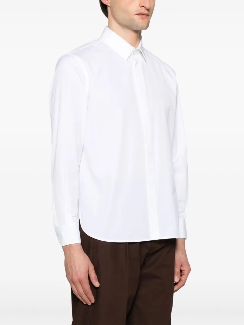 Saint Laurent Paris Men Cotton Poplin Slim Fit Shirt - 2