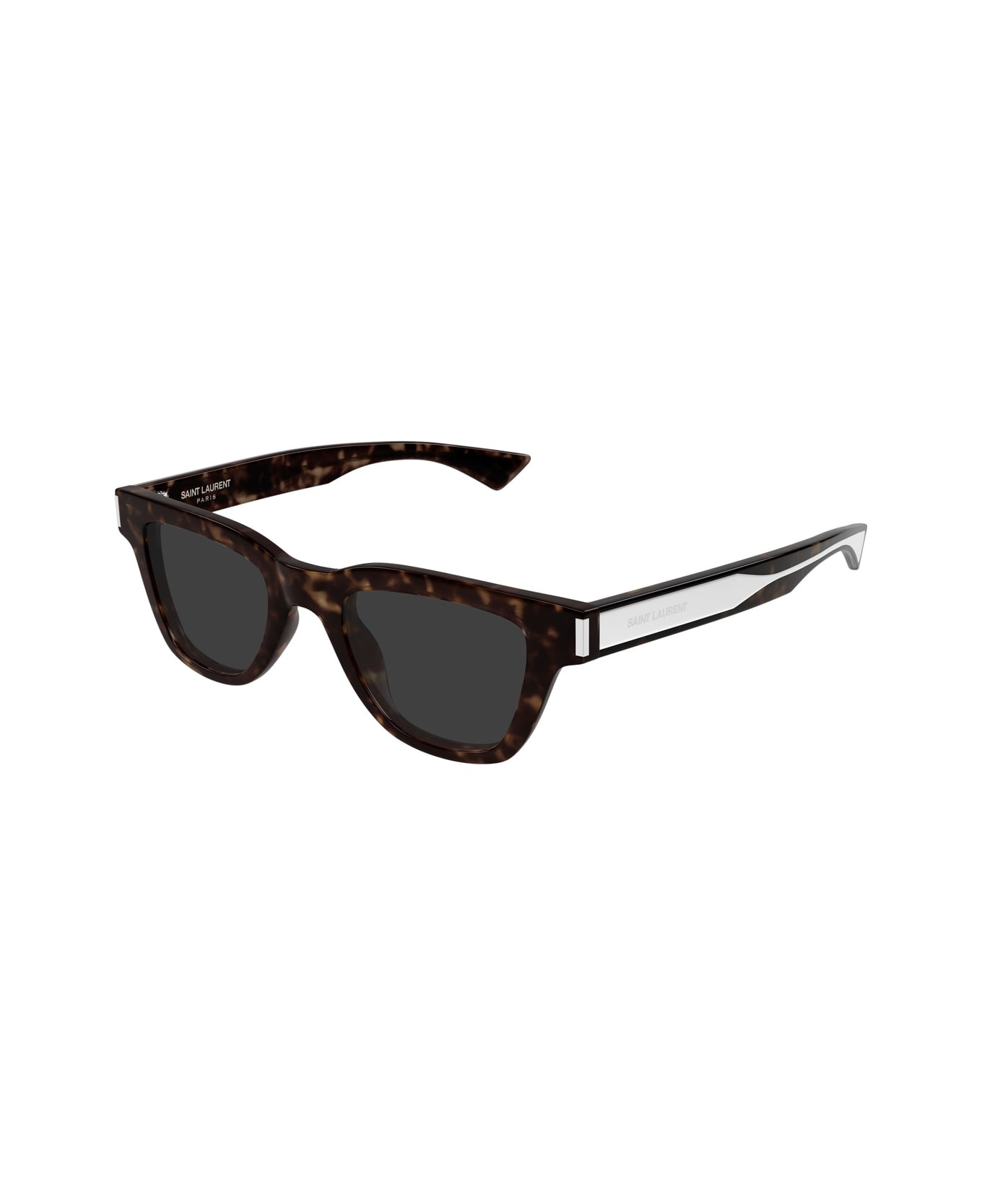 Saint Laurent Sl 789 Jacques Linea Corner Angle 002 Havana Crystal Grey Sunglasses - 2
