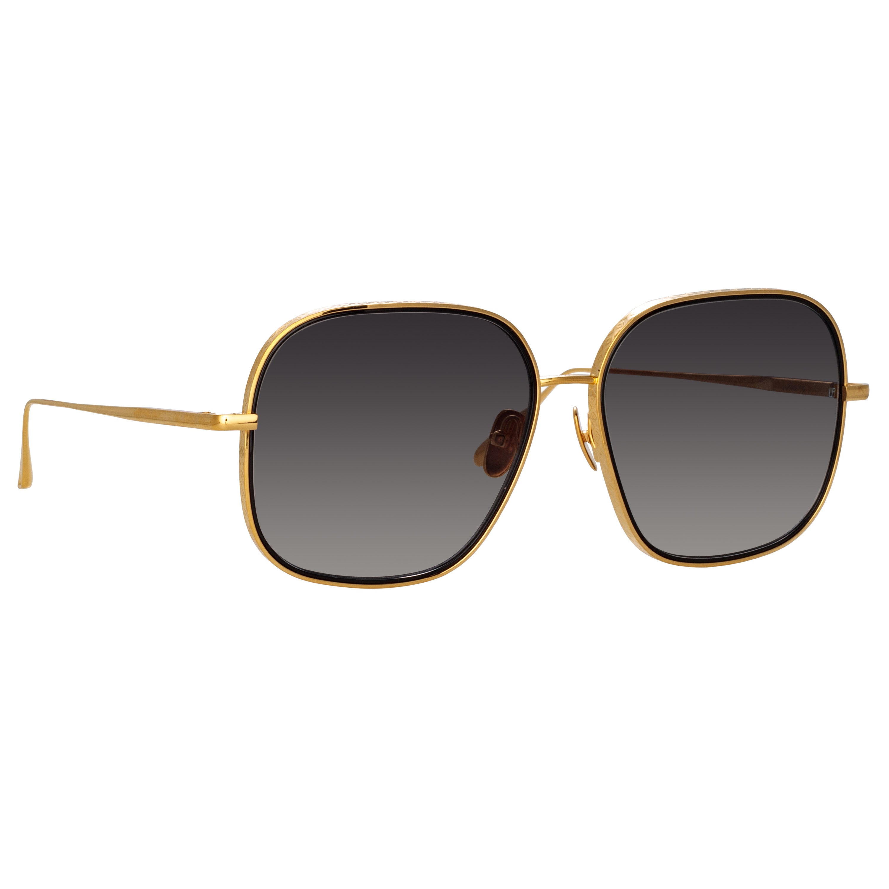 JULIANA OVERSIZED SUNGLASSES IN YELLOW GOLD - 2