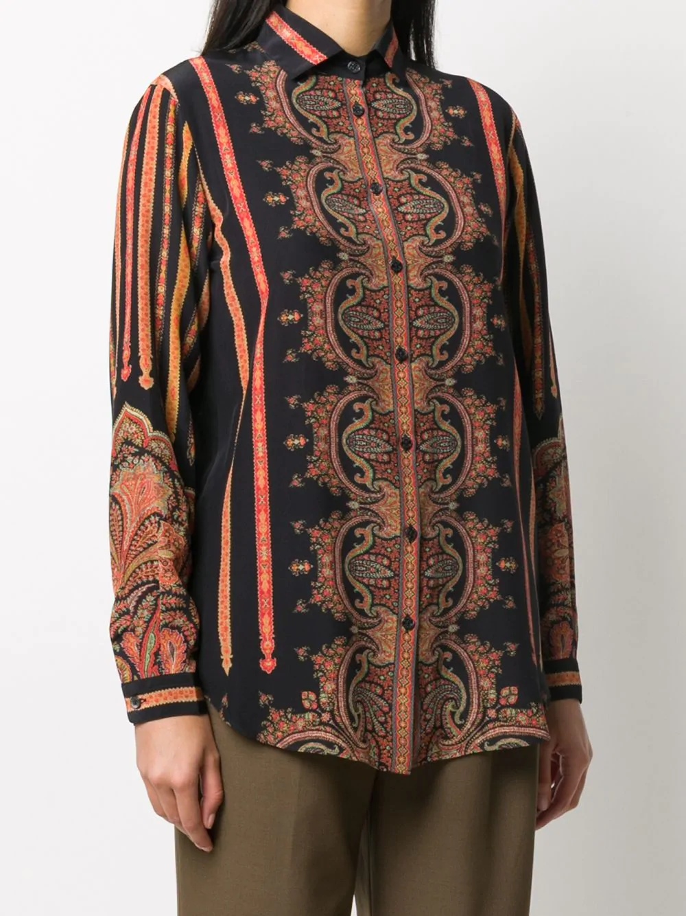 paisley-print silk shirt - 3