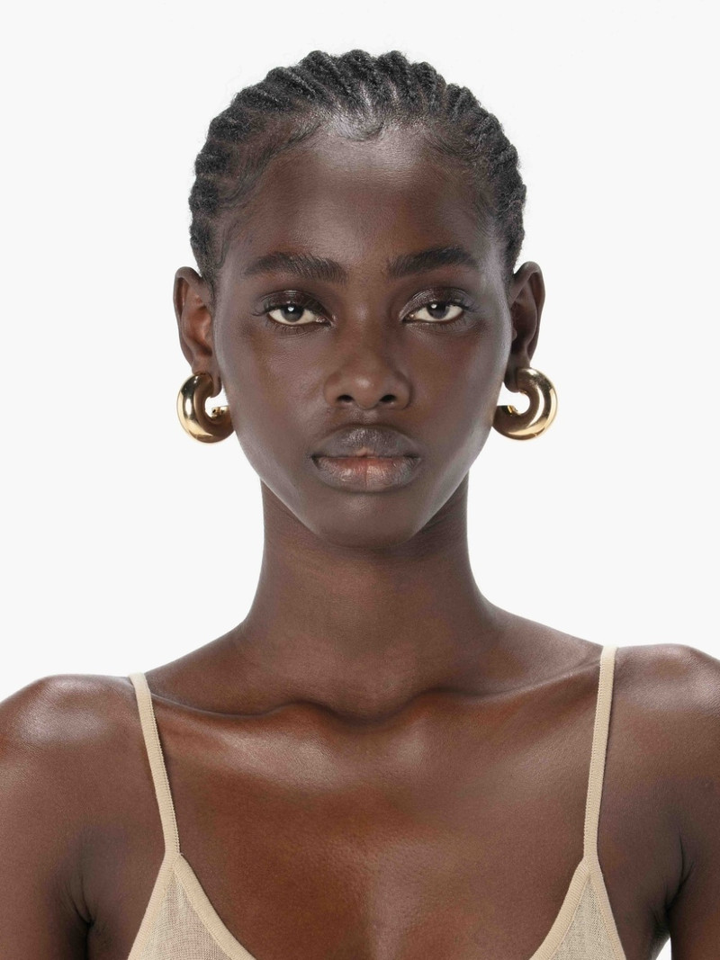 JW Anderson BUMPER-MOON HOOP EARRINGS outlook