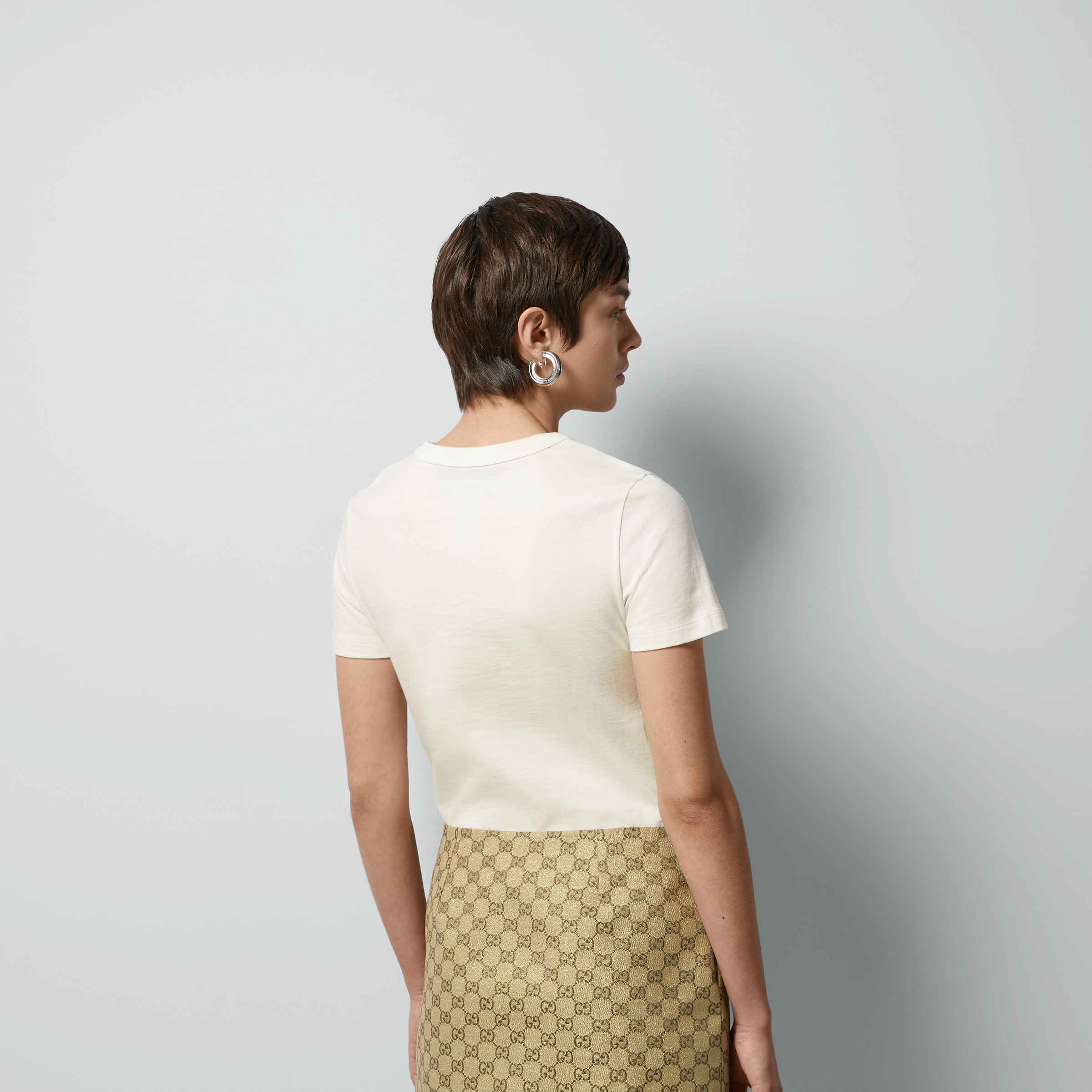 Cotton jersey T-shirt with Interlocking G - 6
