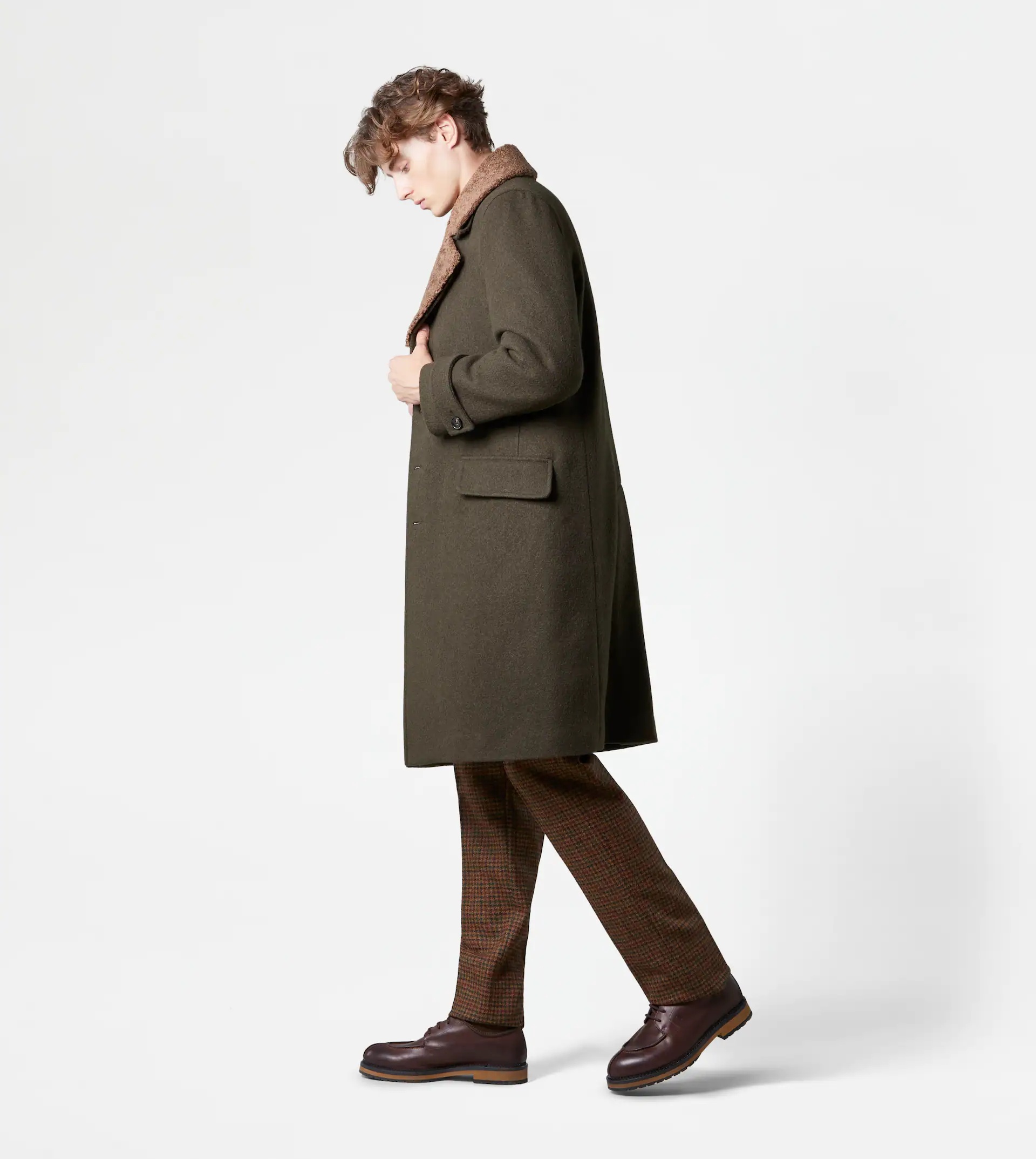 SHETLAND COAT - BROWN - 4