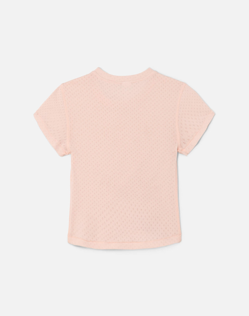 90s Baby Tee - Pink Salt Honeycomb 2