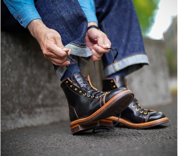Monkey Boots Shinki Hikaku Horsebutt Black - 9