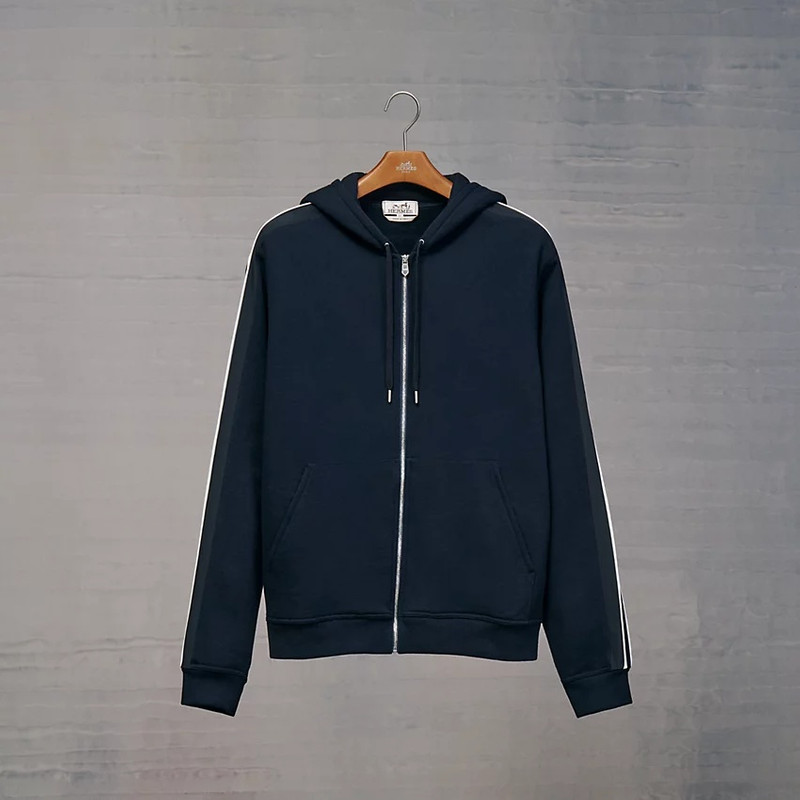 "Run H" zipped hooded sweater 4