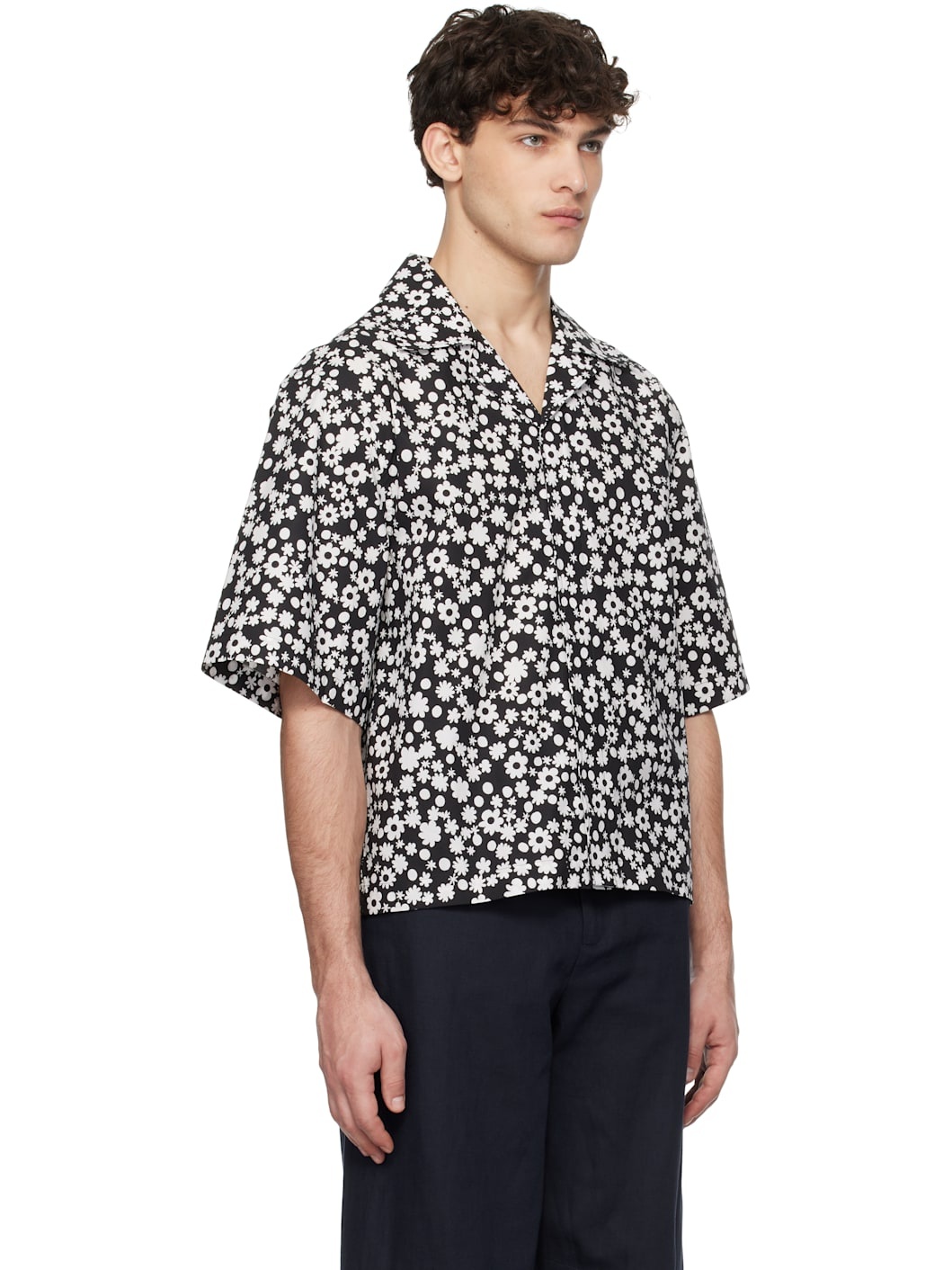 Black & White Pop Fields Motif Shirt - 2