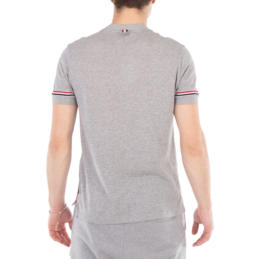 Thom Browne Lightweight Striped Cuff Cotton T-Shirt - 5
