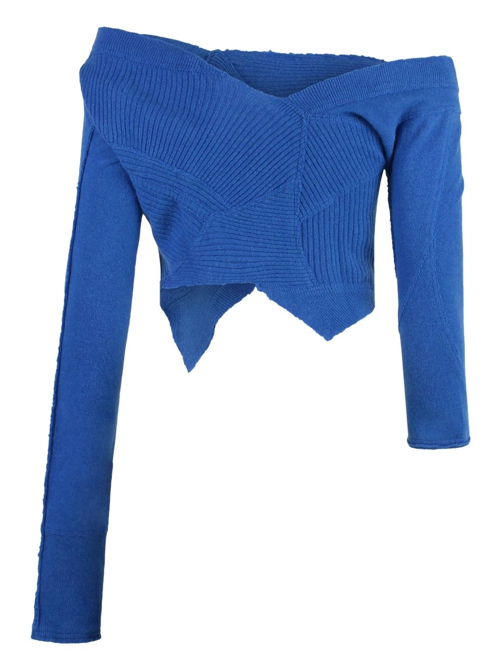 asymmetric crop top - 2