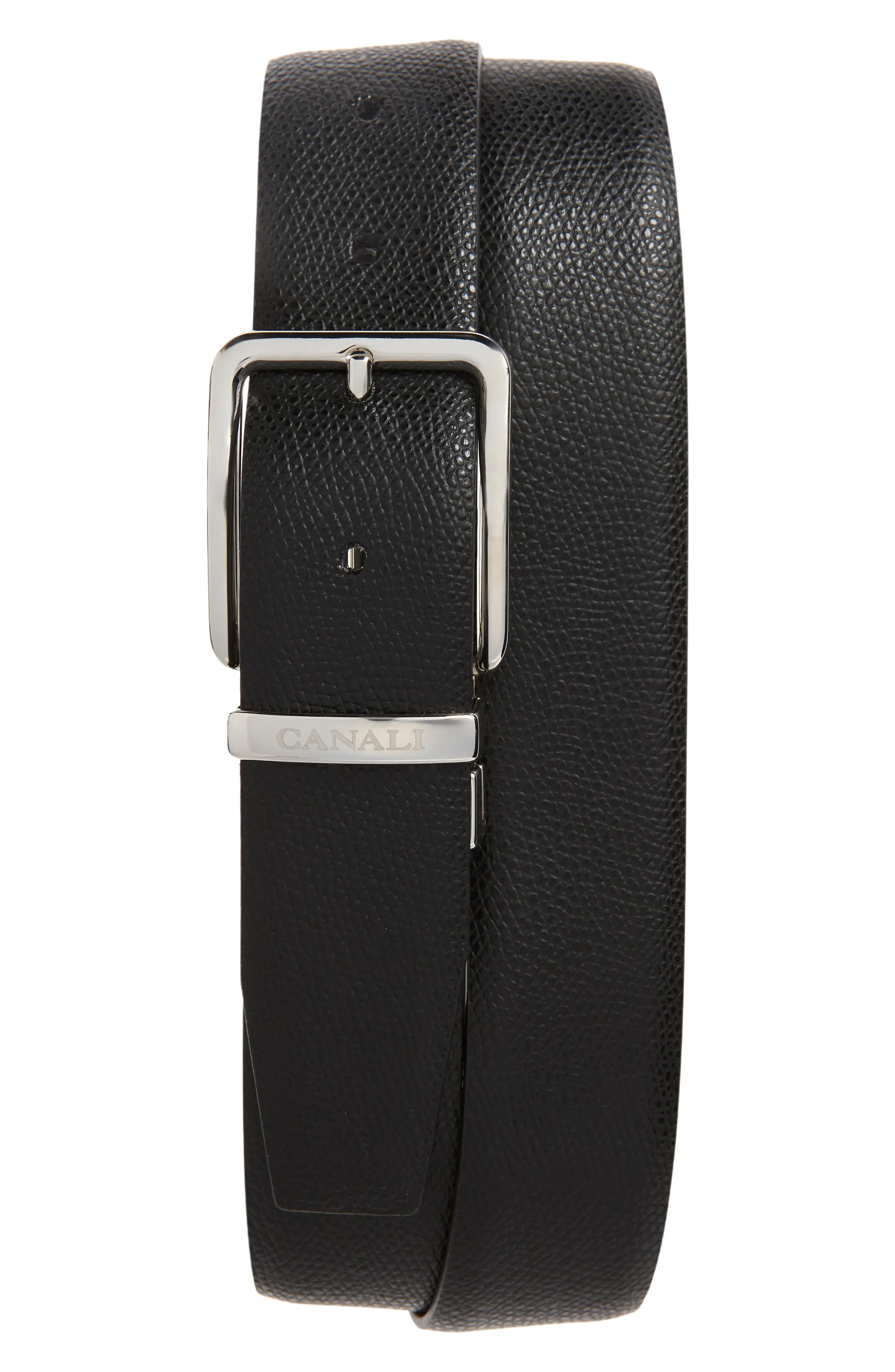 Pebbled Leather Belt - 1