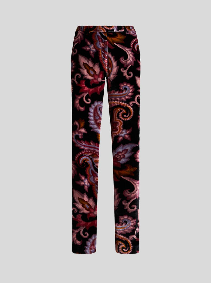 PAISLEY VELVET TROUSERS - 1