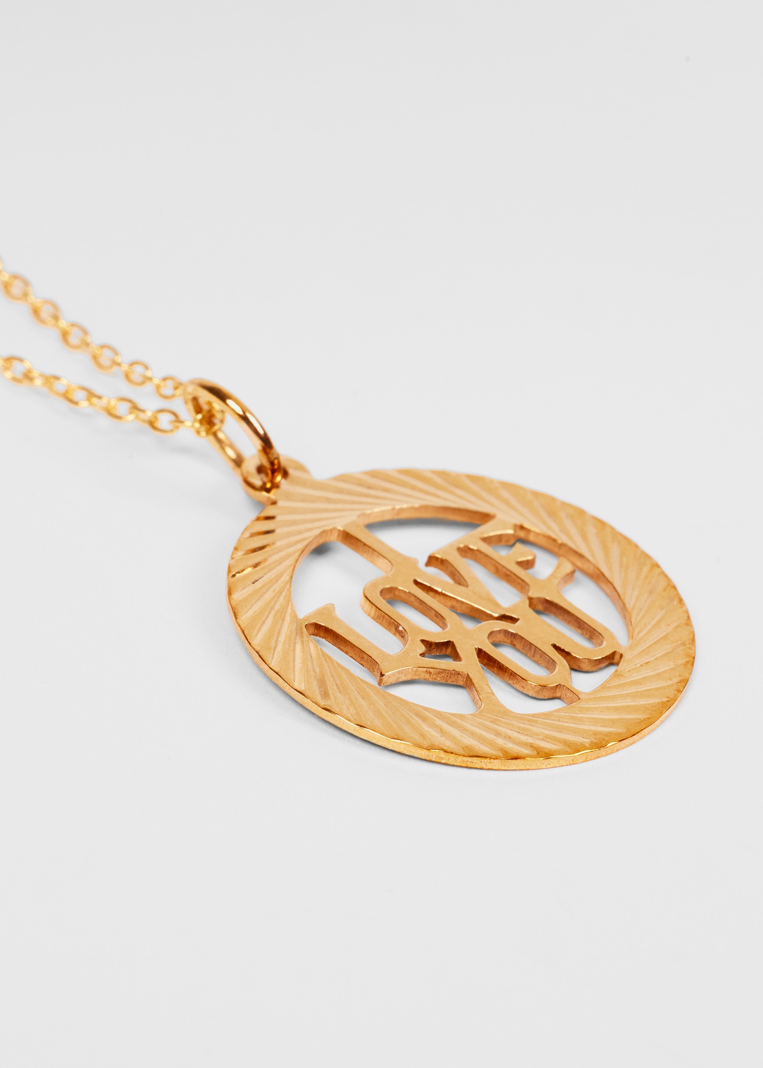 Georg Jensen 'I Love You' Gold Necklace by Baroque Rocks - 3