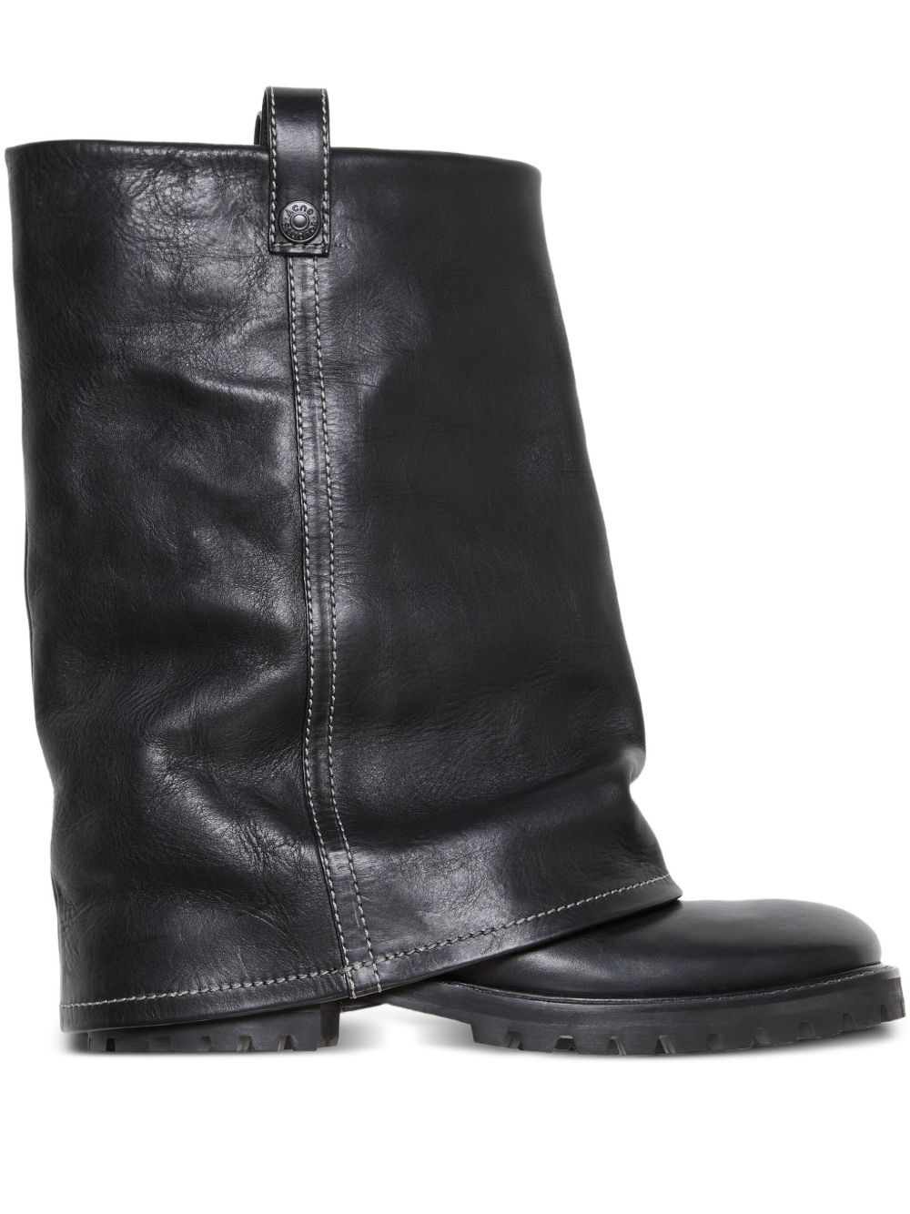 slouch calf leather boots - 1