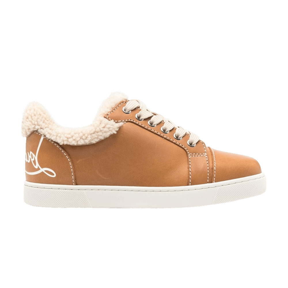 Christian Louboutin Wmns Fun Vieira Flat Calf Wax 'Shearling Terra' - 1