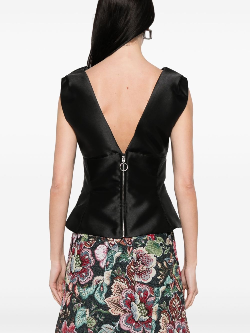 draped off-shoulder top - 4