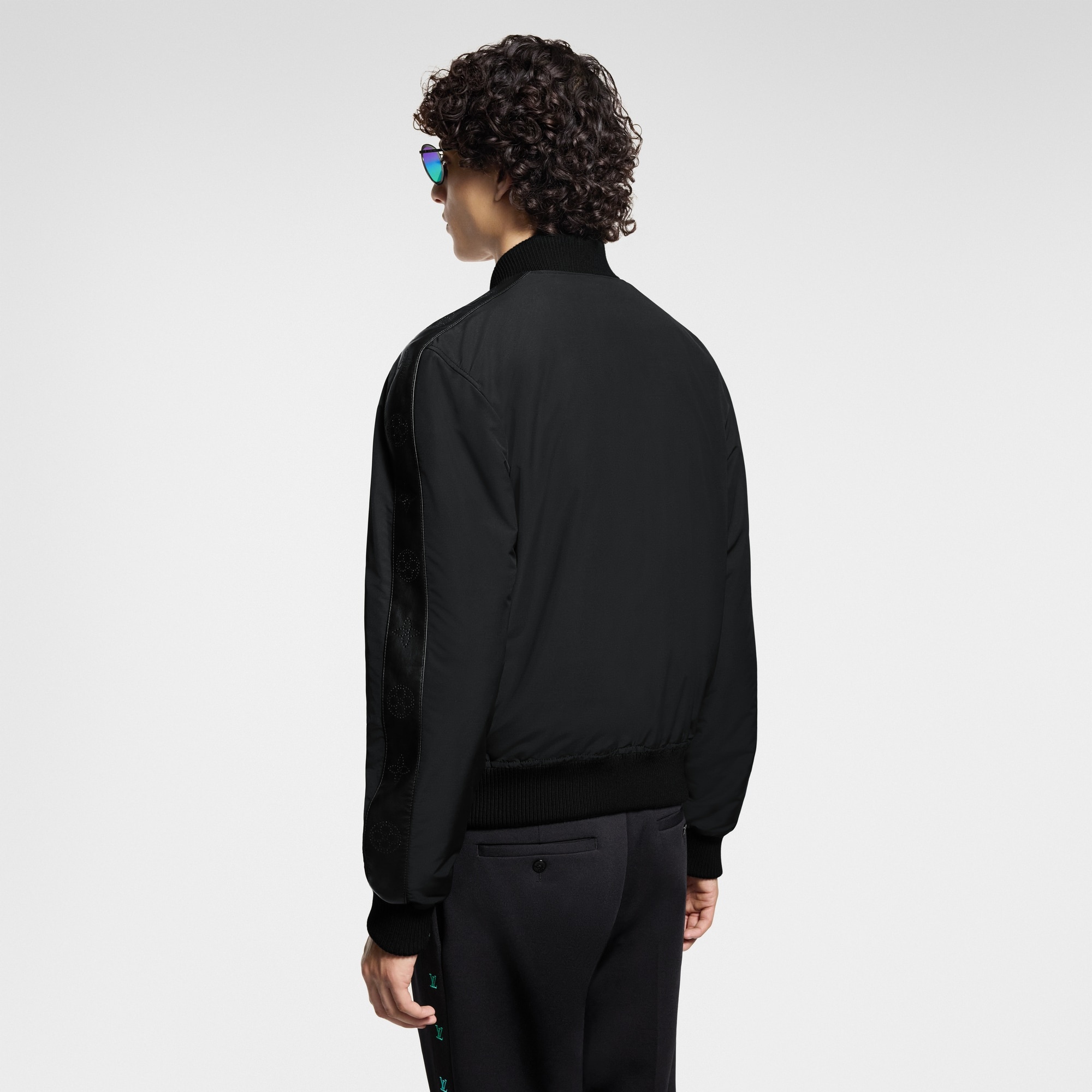Monogram Leather Mix Tracksuit Blouson - 3