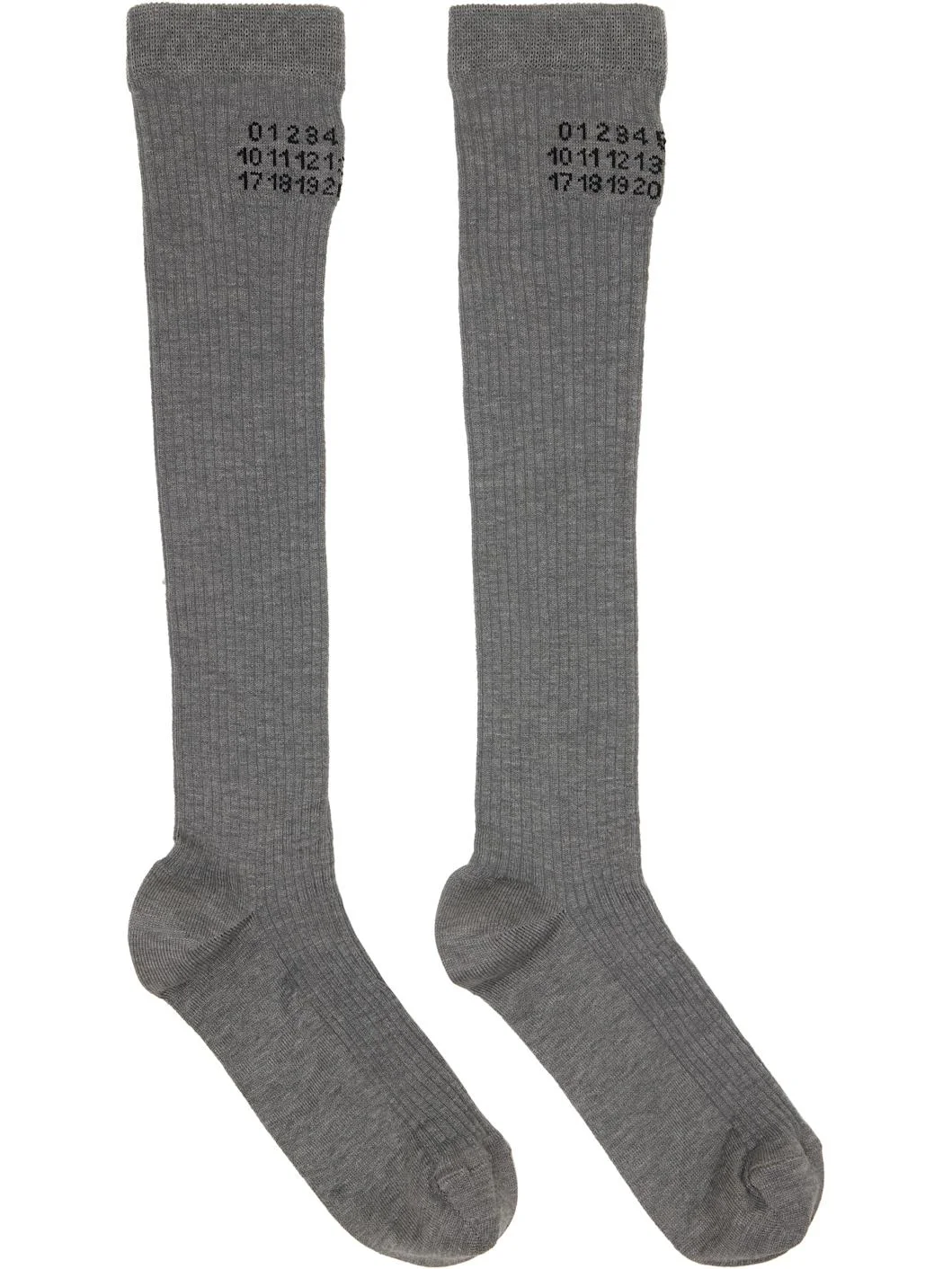 Gray Knee-High Socks - 1