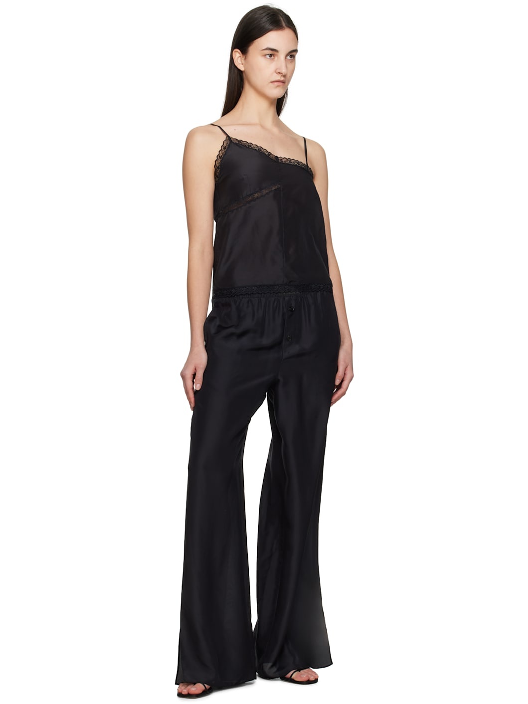 Black Light Silk Pyjama Pants - 4