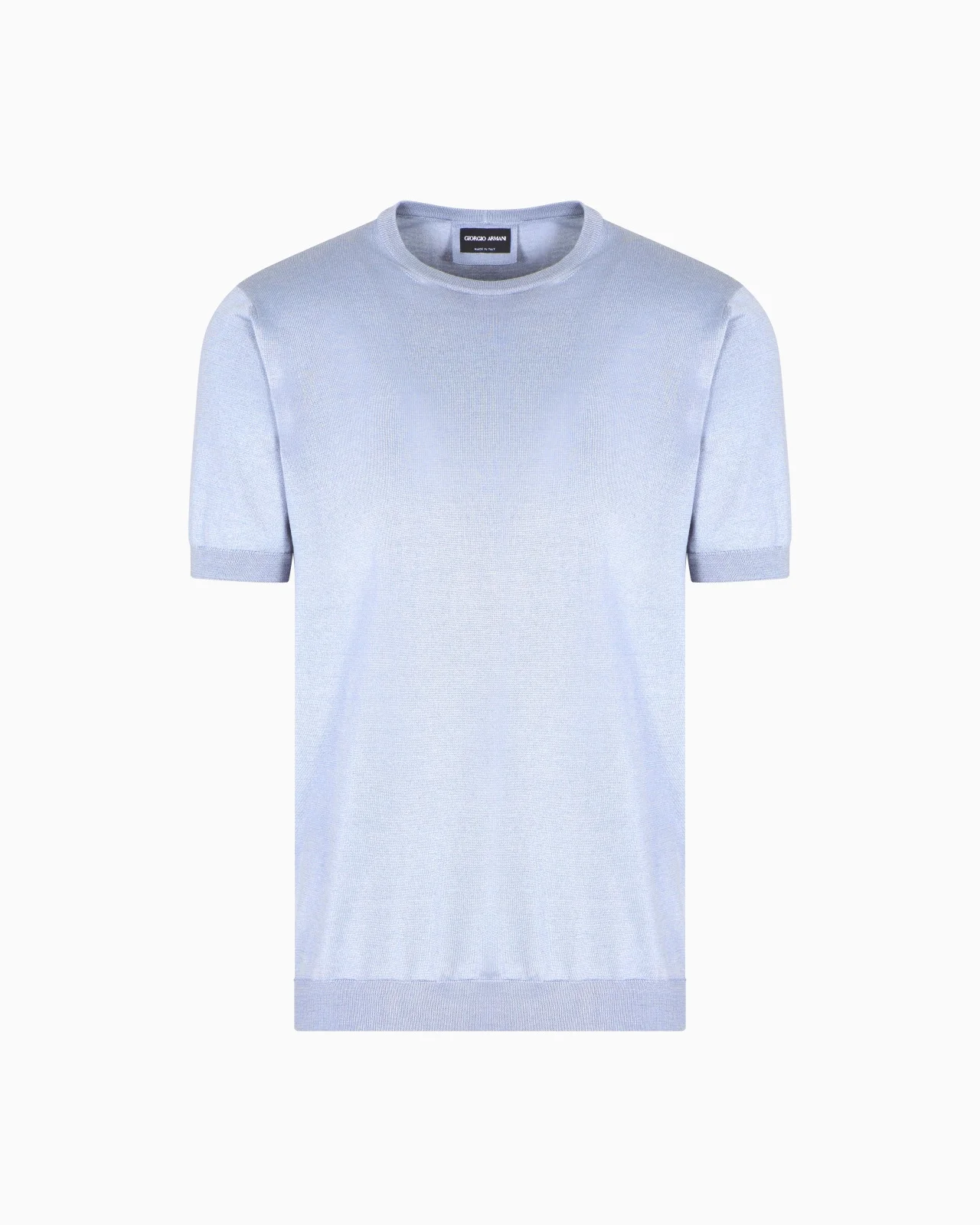 SHORT-SLEEVED, CREW-NECK JUMPER IN SILK AND COTTON - 1