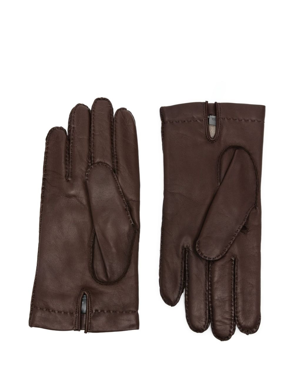 leather stitched gloves - 2