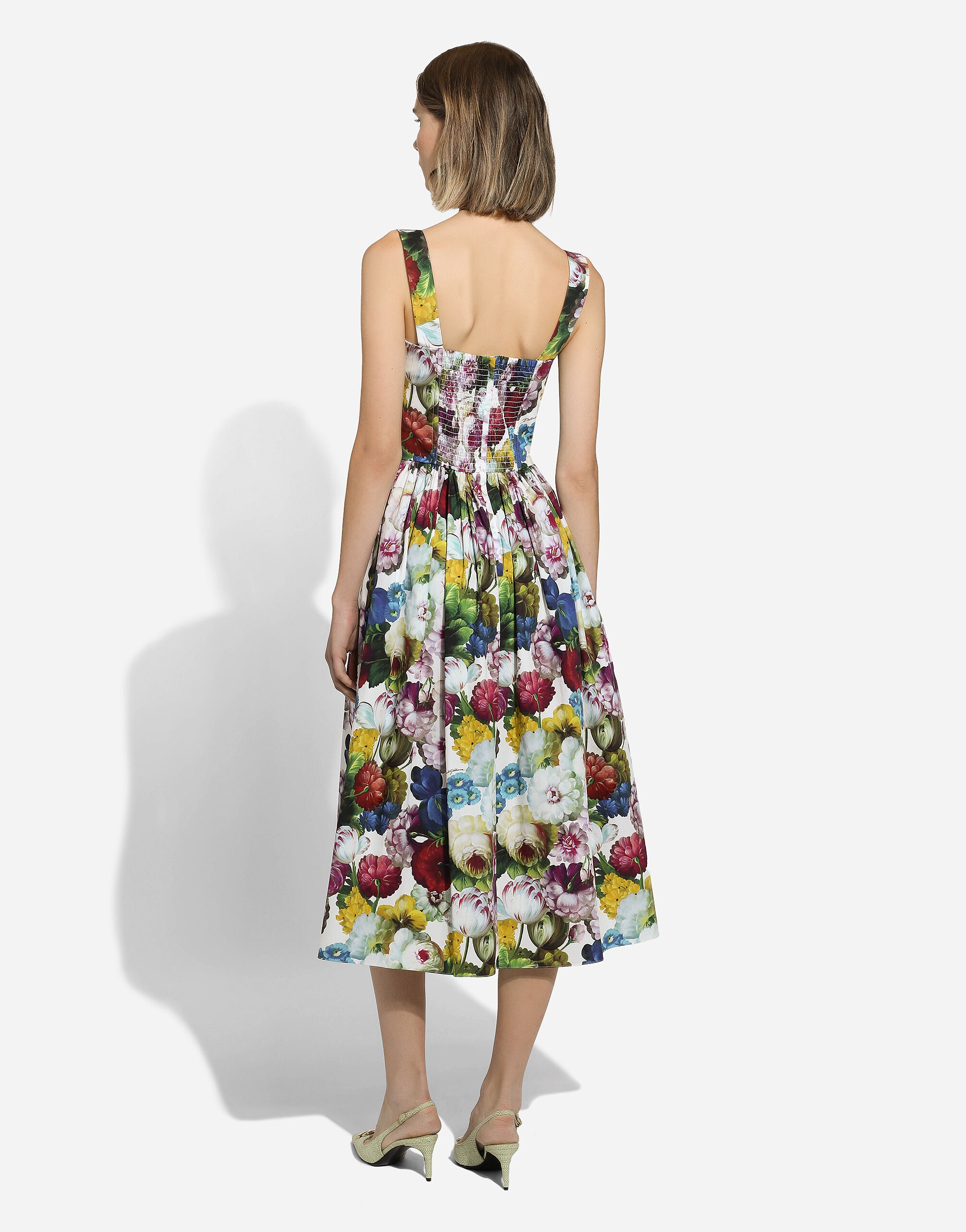 Corset dress with nocturnal flower print - 3