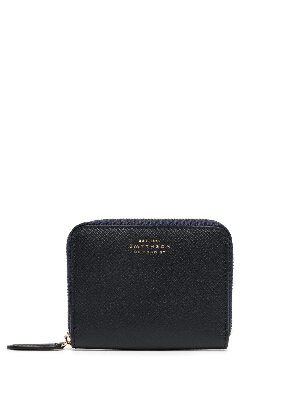 grained-leather zipped purse - 1