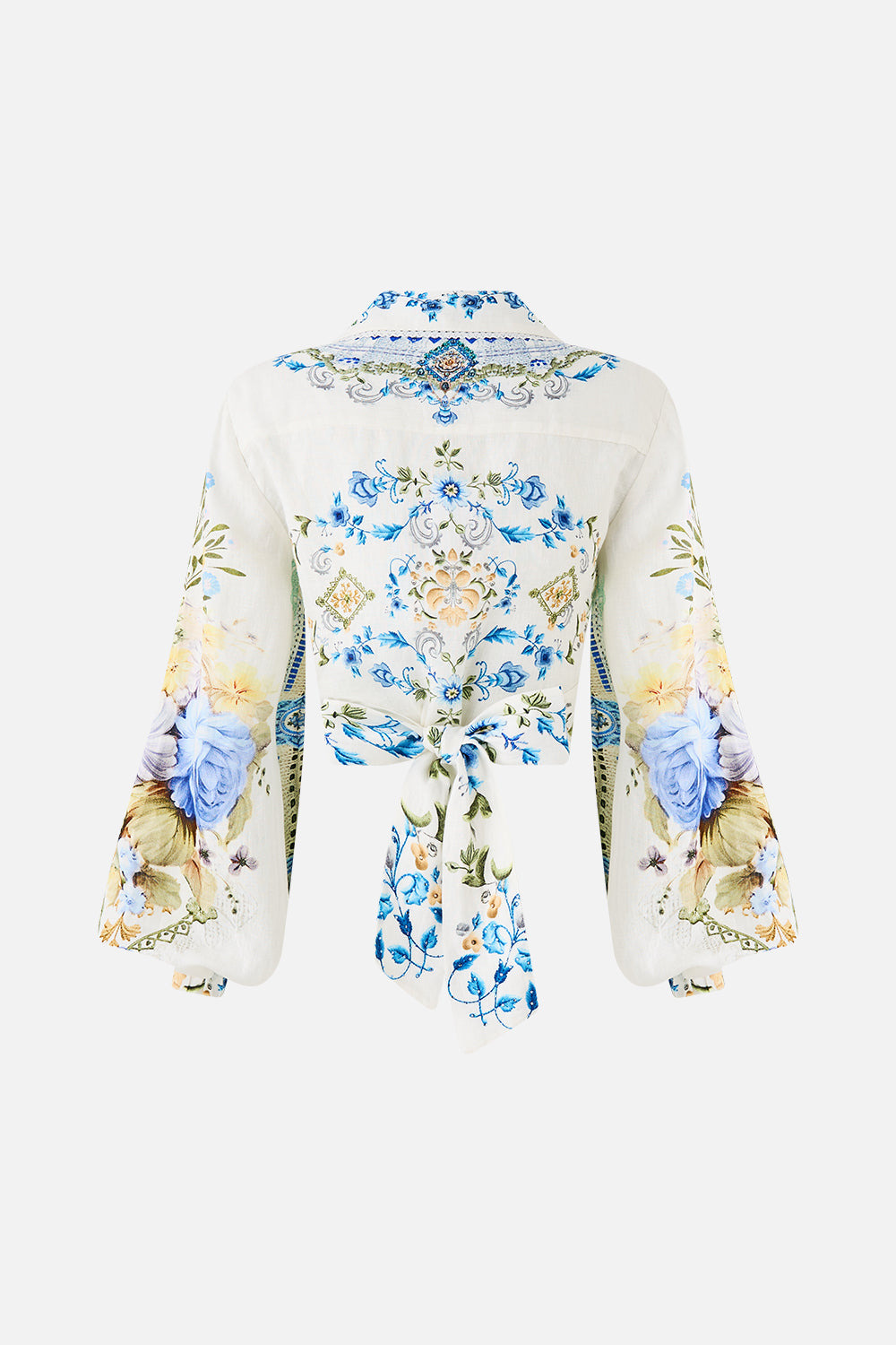 CROPPED WRAP SHIRT - 2