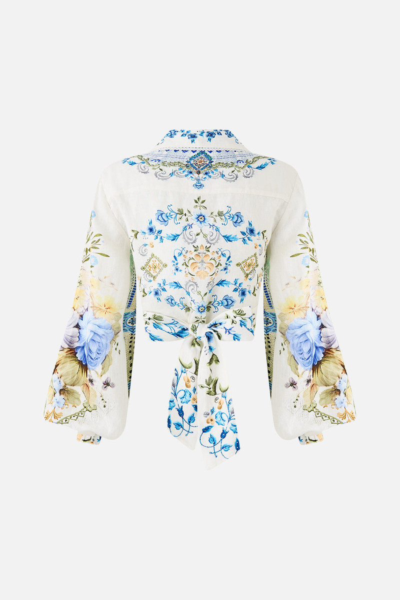 CAMILLA CROPPED WRAP SHIRT outlook