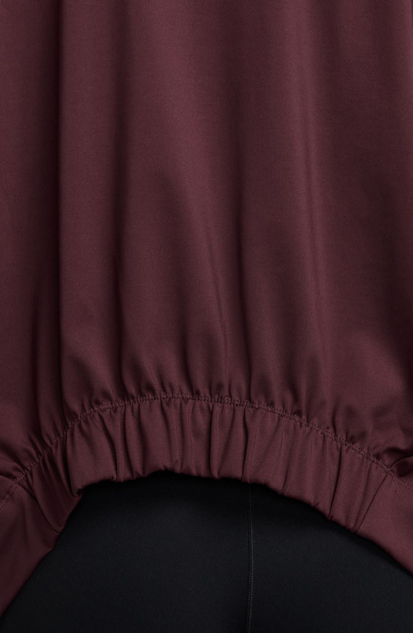 Nike Zenvy Dri-FIT Oversize Cardigan in Burgundy Crush/White at Nordstrom - 3