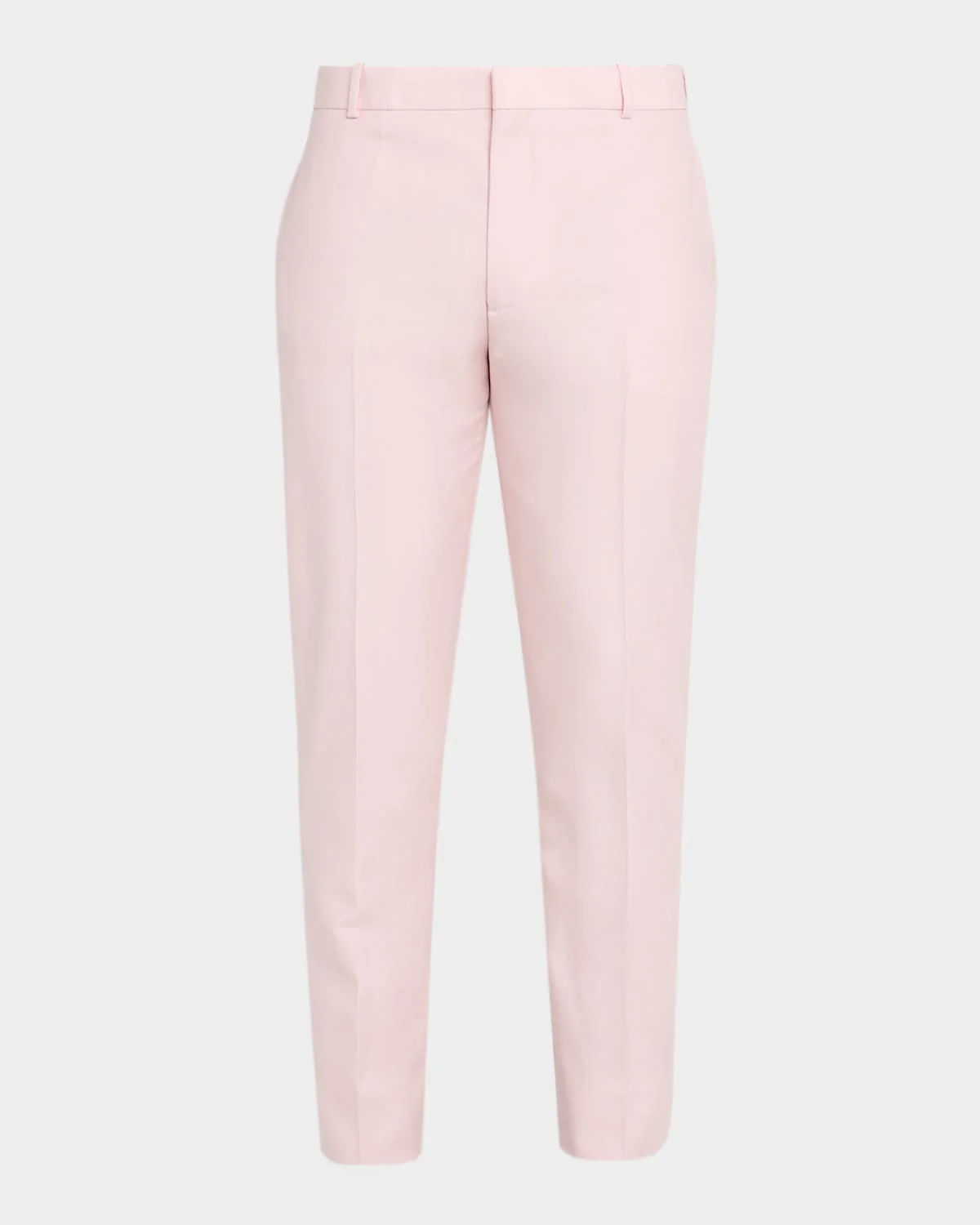 Men's Wool and Mohair Slim Flat-Front Trousers - 1