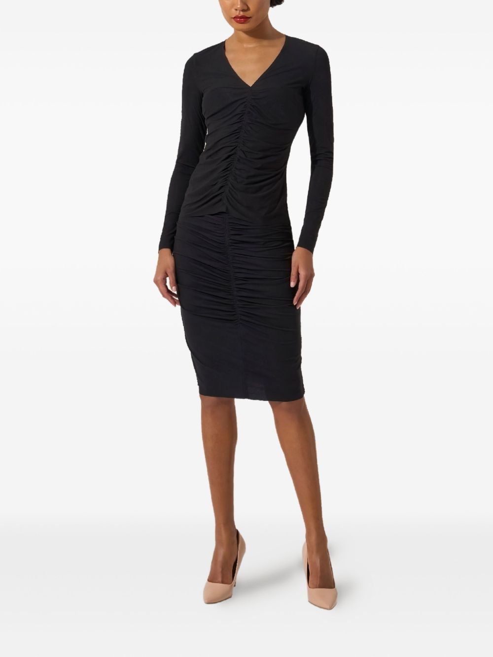 V-neck ruched top - 2