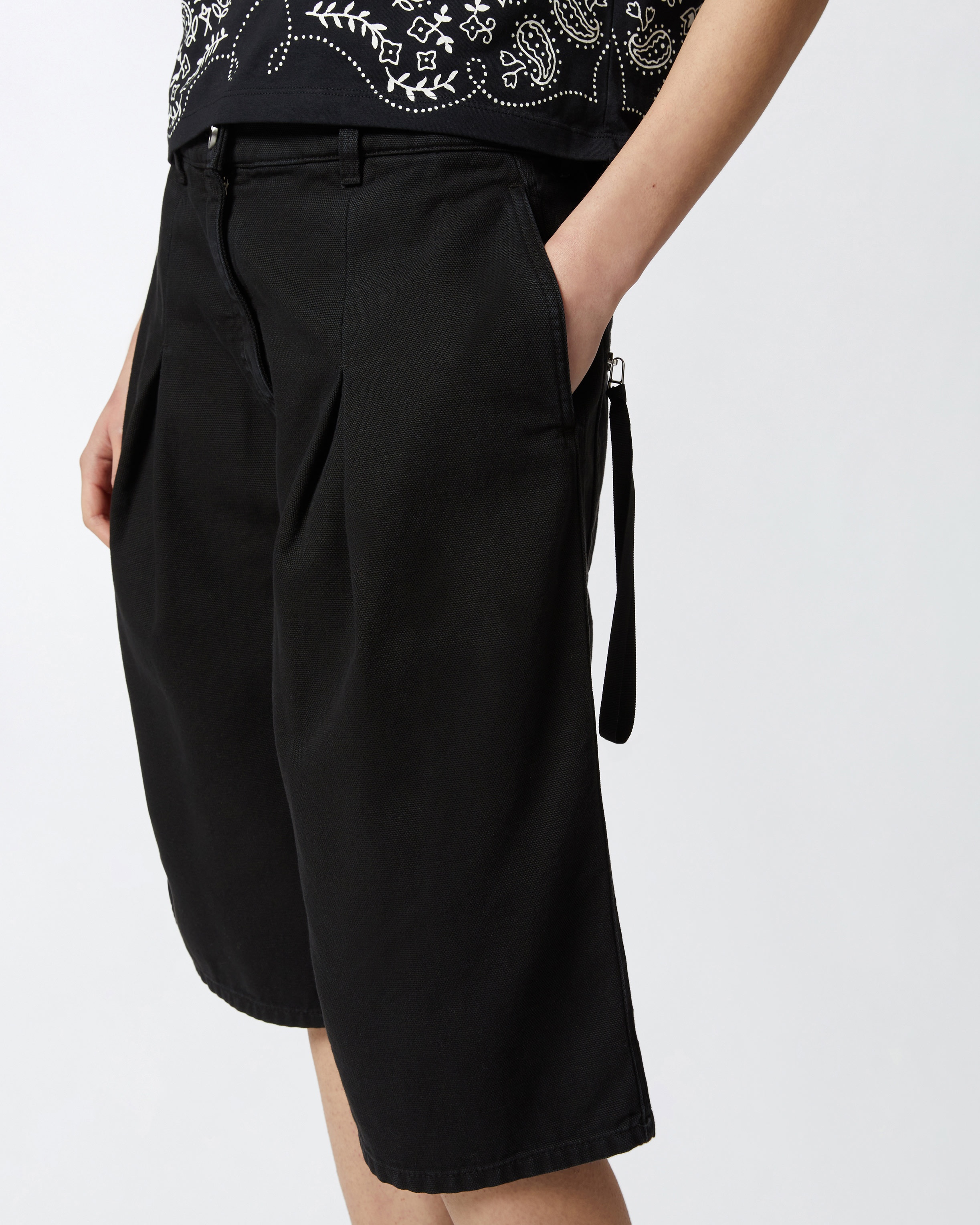 WIDE COTTON BERMUDA SHORTS WITH POCKETS - 5