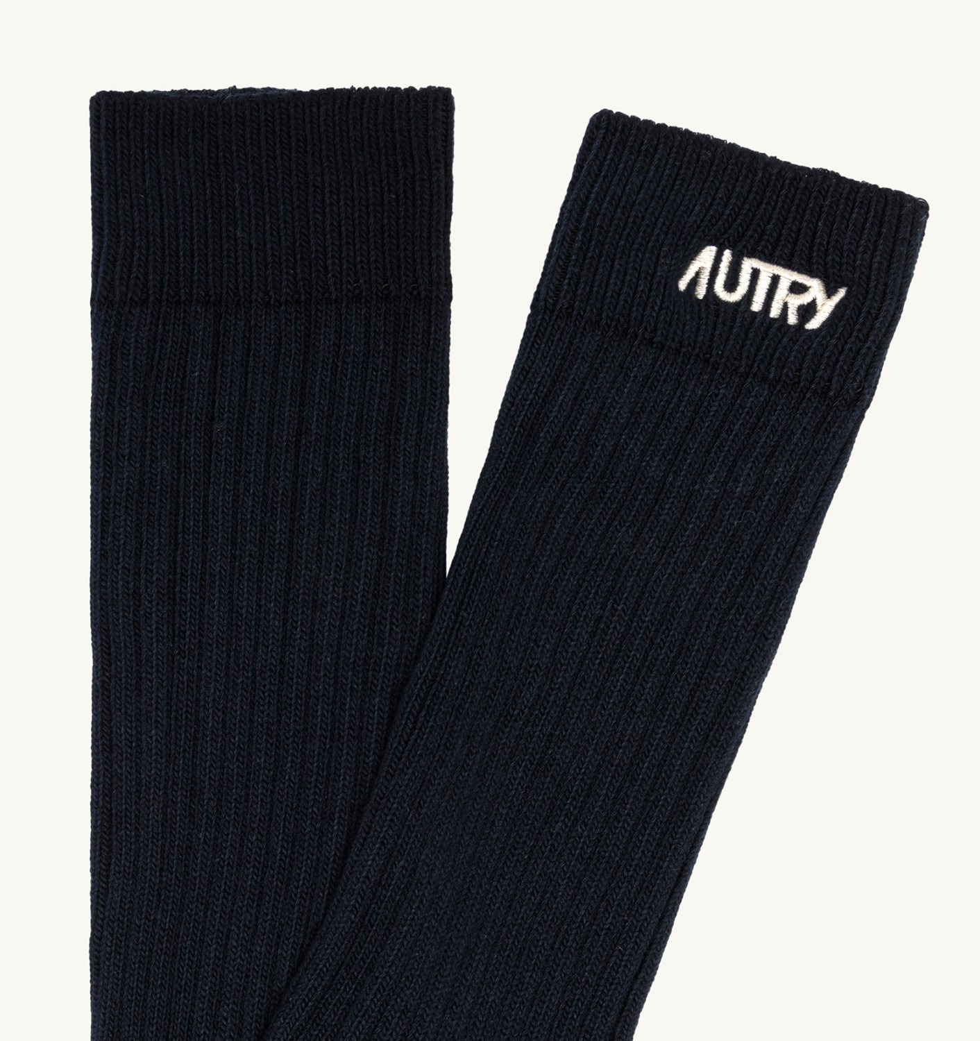 UNISEX RIBBED SOCKS WITH EMBROIDERED LOGO - 2