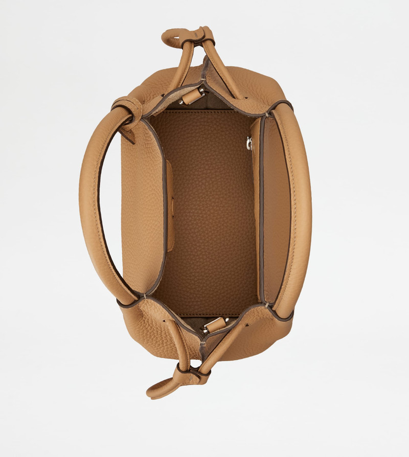 BUCKET BAG IN LEATHER SMALL - BEIGE 4