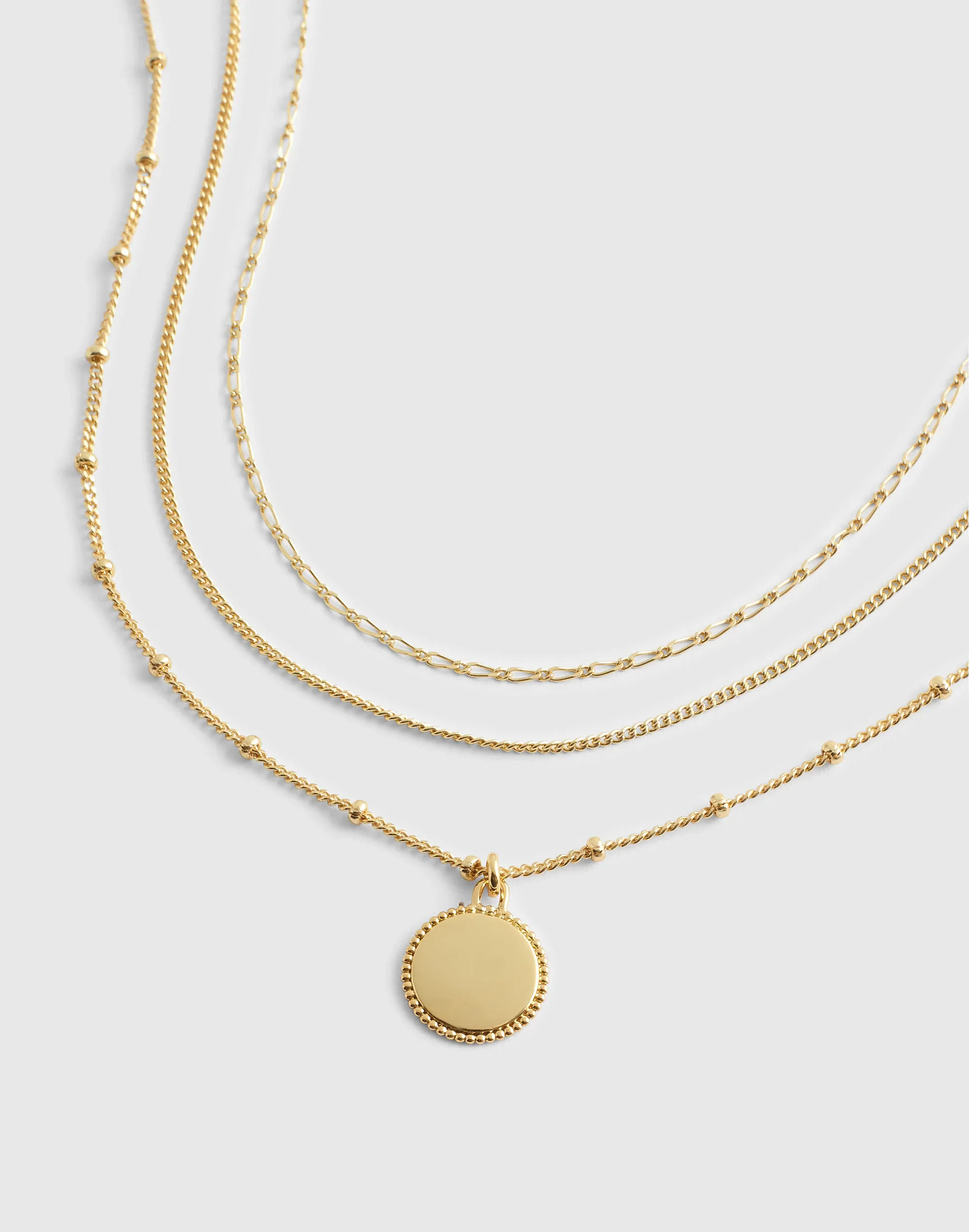Coin Pendant Necklace Set - 1