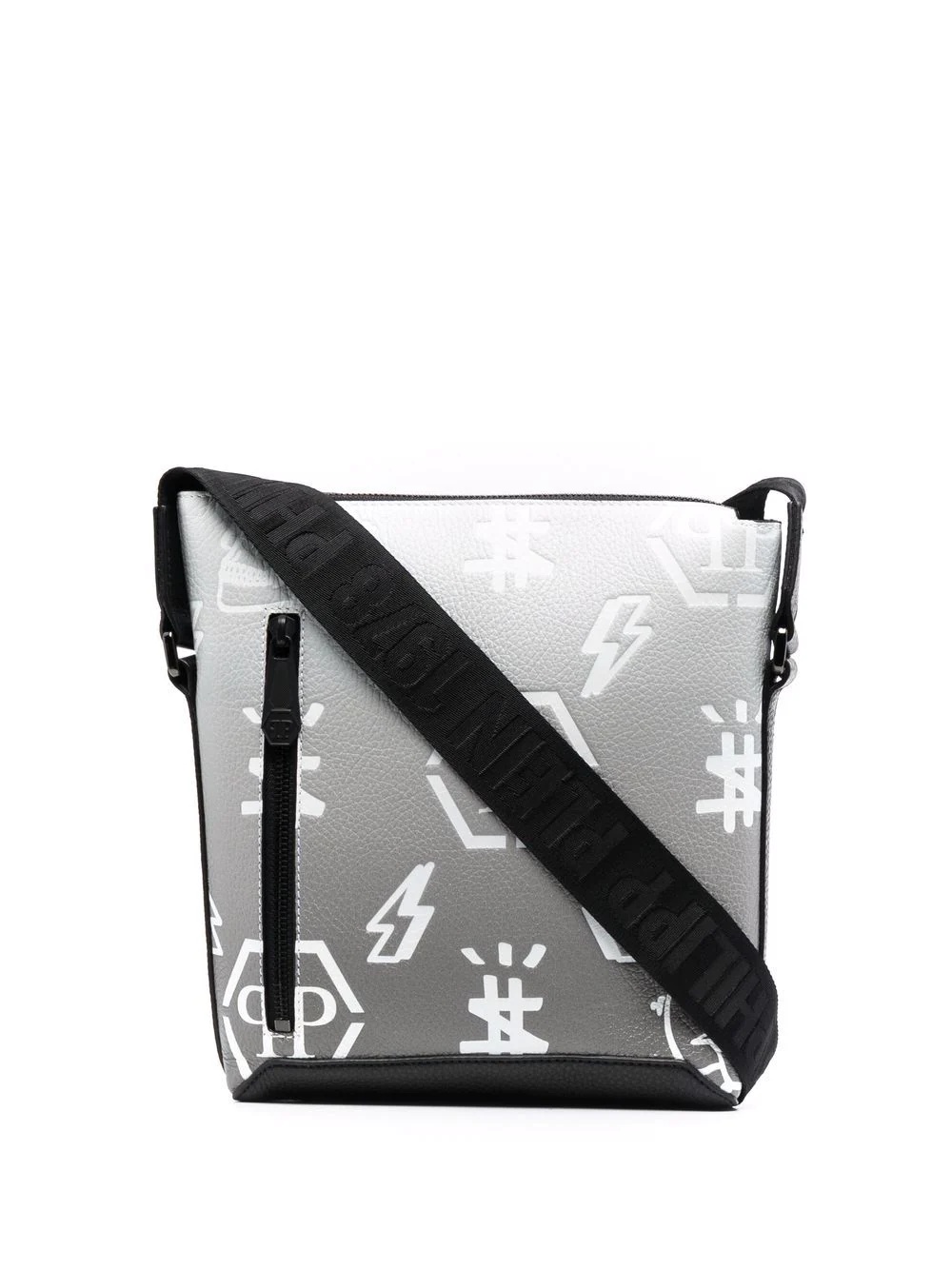 monogram-print leather crossbody - 1