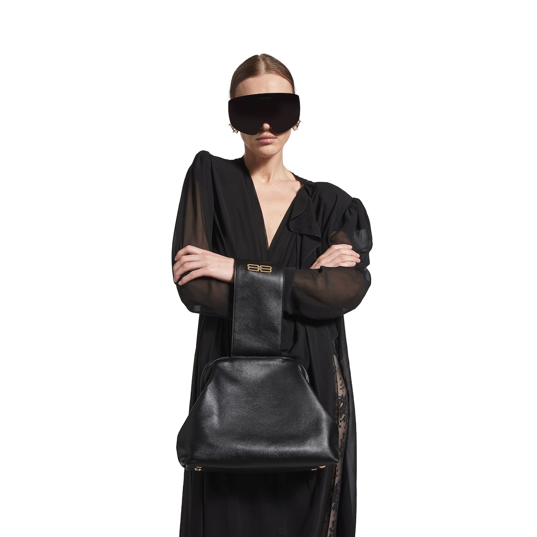 Women's Handsfree Bag Medium With Handle in Black - 9