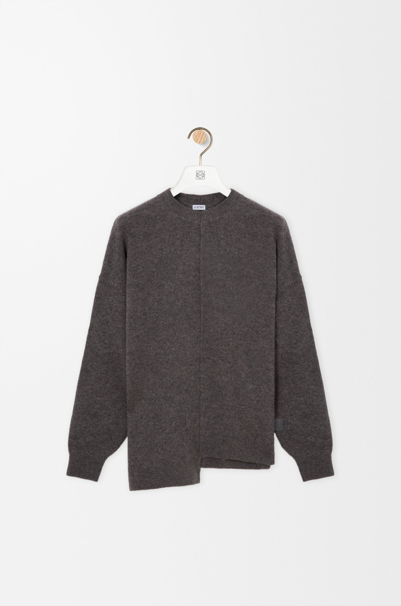 Asymmetric sweater in wool 1