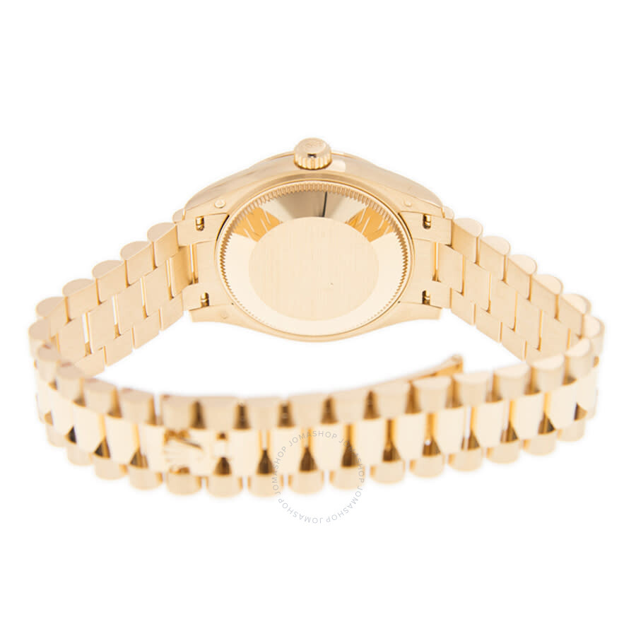 Rolex Datejust 31 Champagne Diamond Dial Ladies 18kt Yellow Gold President Watch 278278CDP - 5
