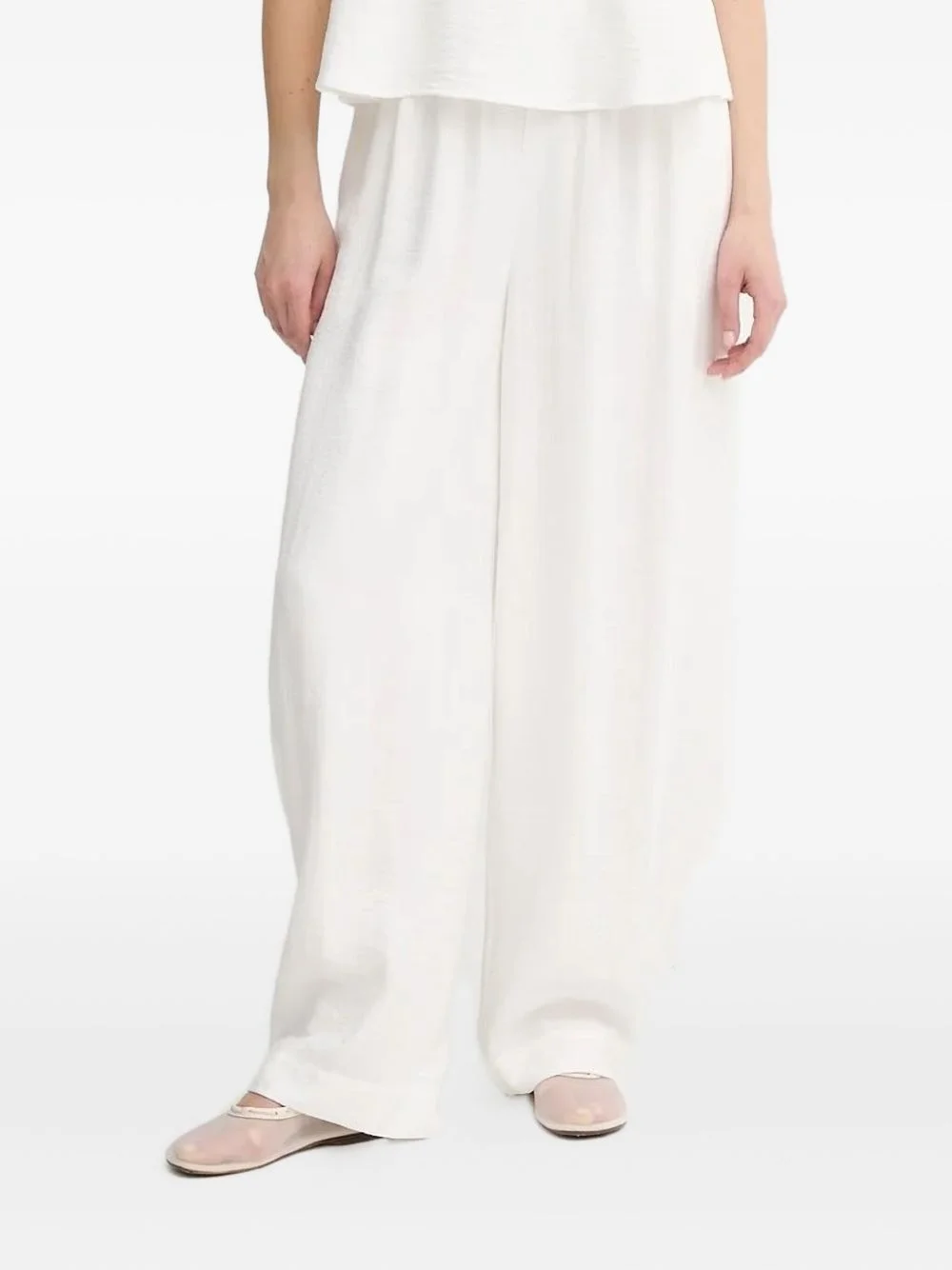 drawstring straight trousers - 1