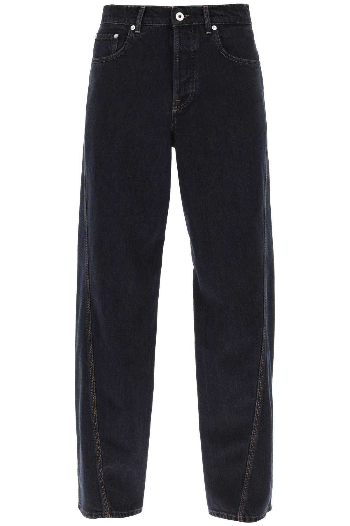 BAGGY JEANS WITH TWISTED SEAMS - 1
