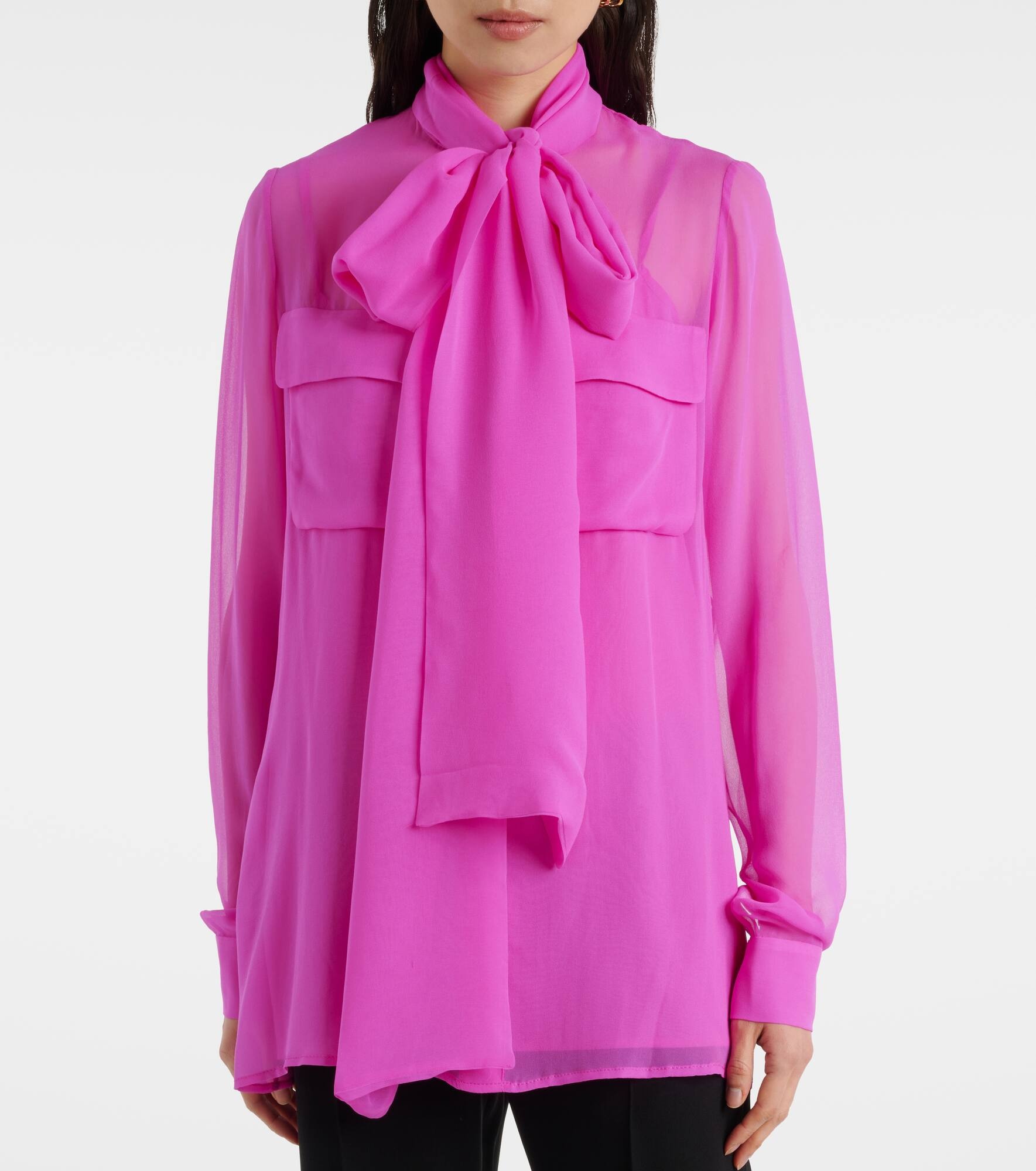 Silk georgette blouse - 4