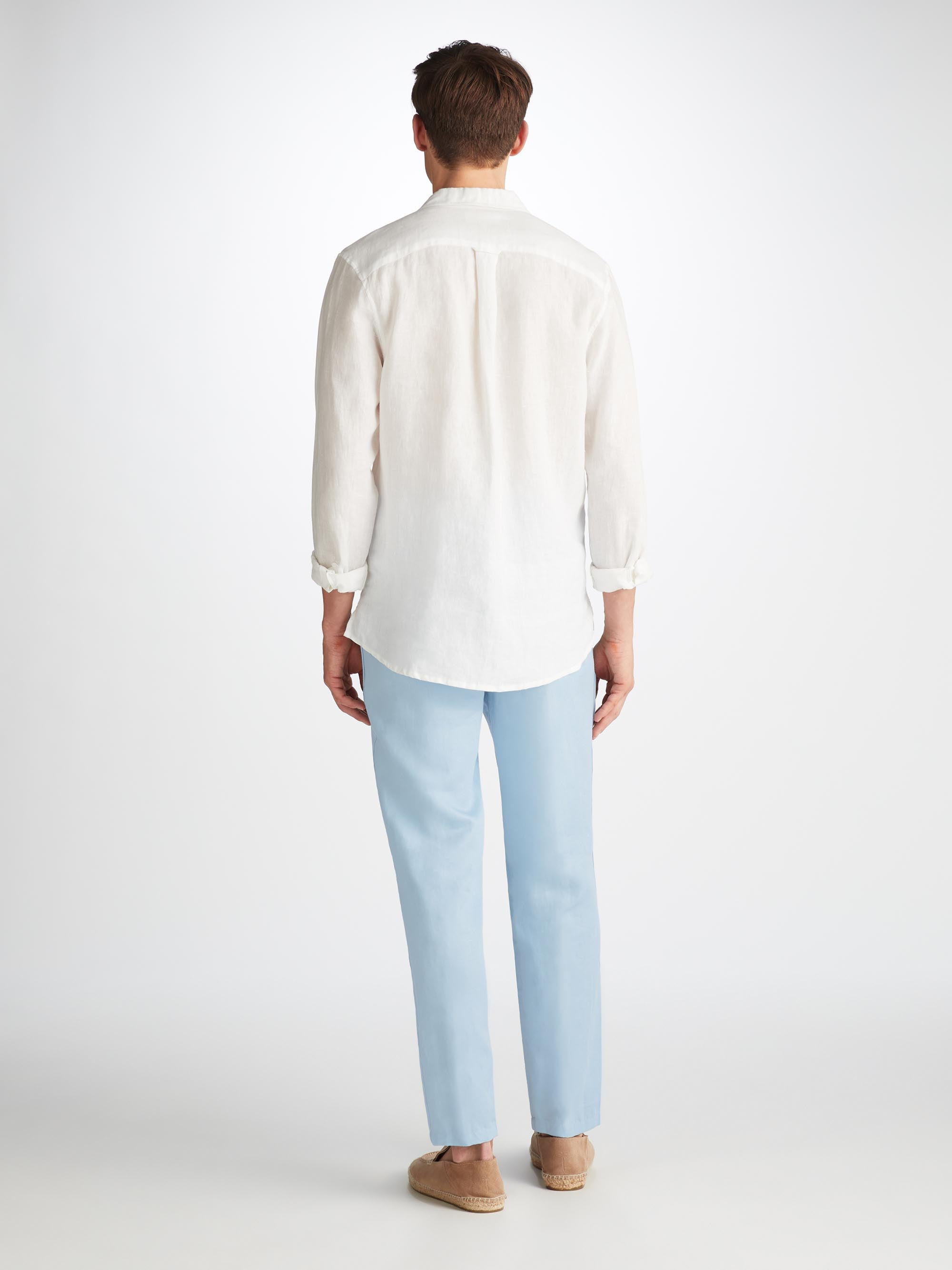 Men's Trousers Sydney 2 Linen Blue - 4