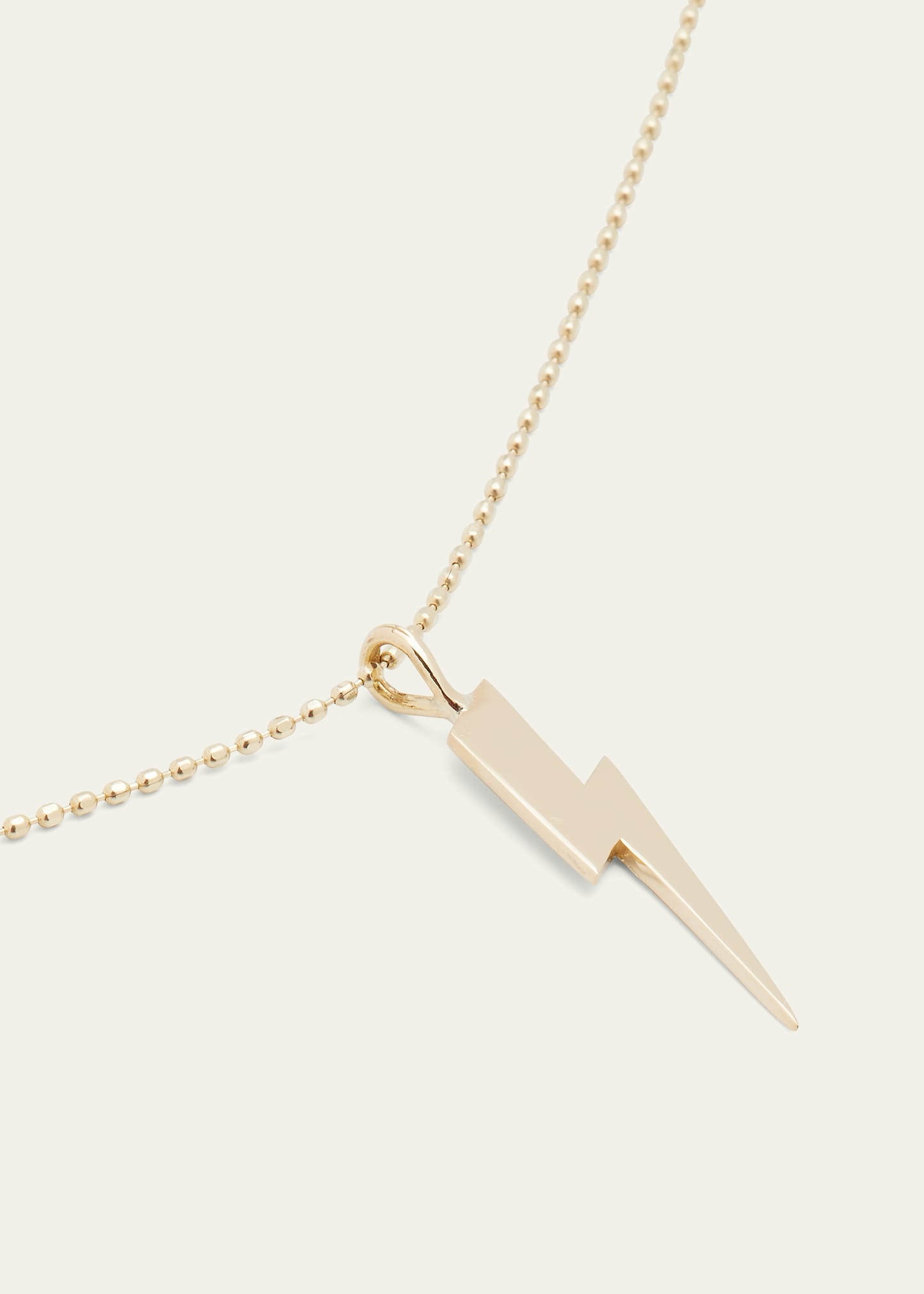 14k Pure Lightning Bolt Necklace - 3