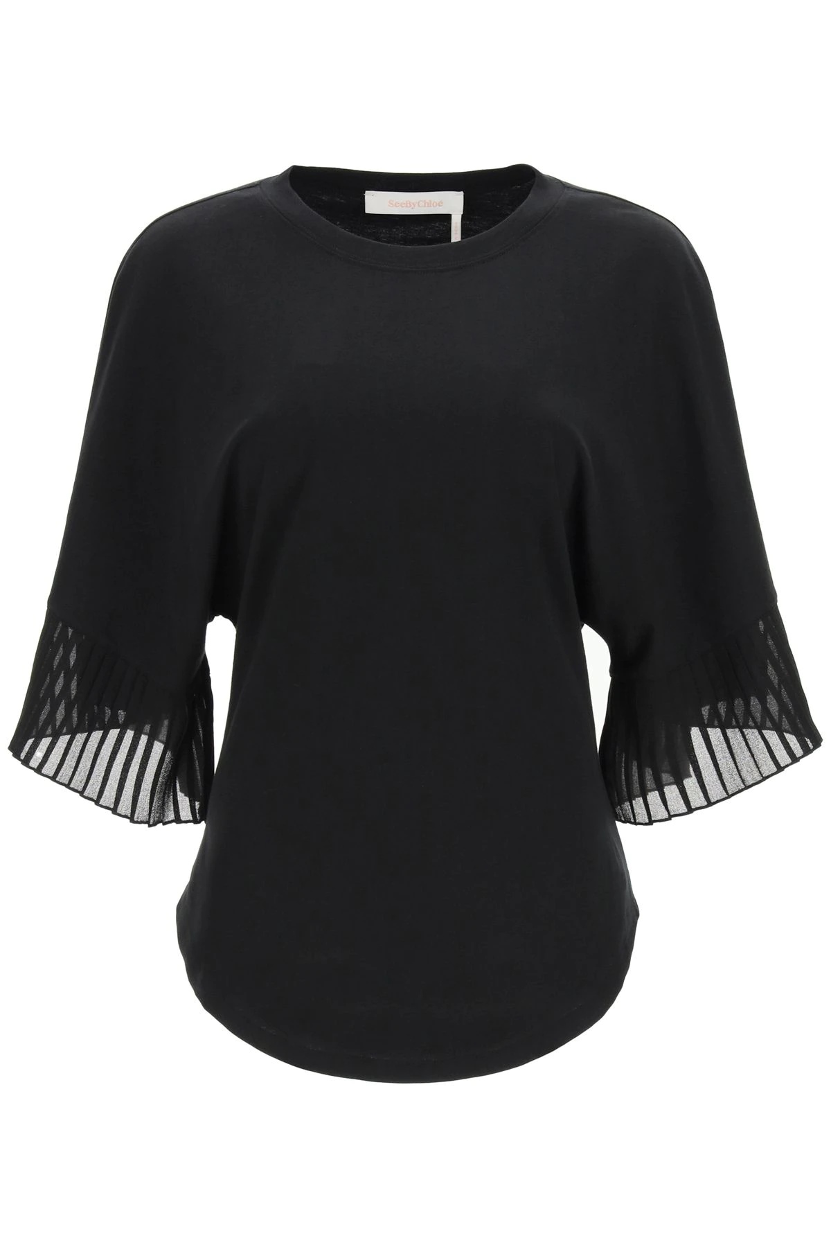 TOP WITH PLEATED SLEEVES - 1