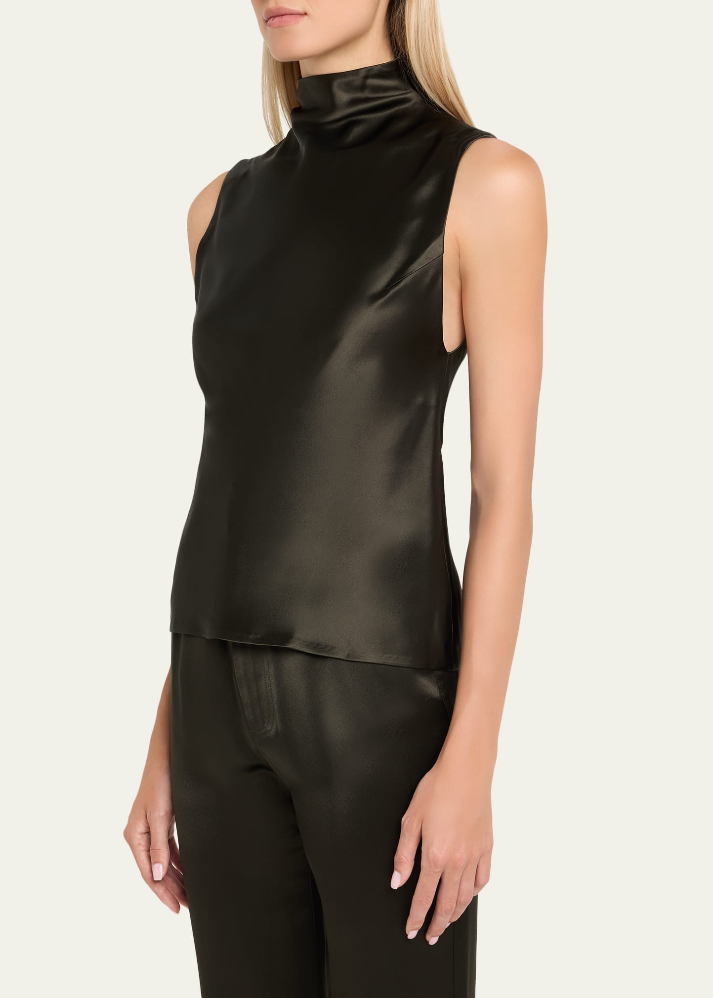 Colson Satin Cowl-Neck Top - 4