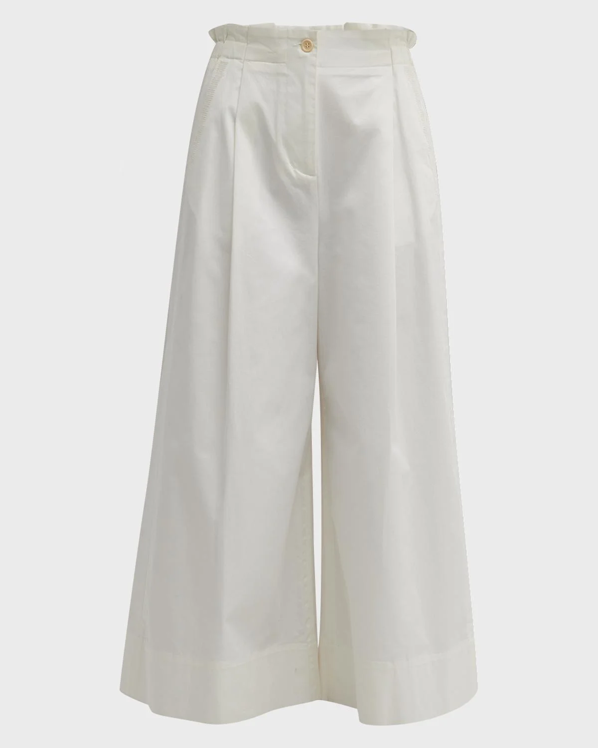 Sargent Embroidered Pleated Wide-Leg Pants - 1